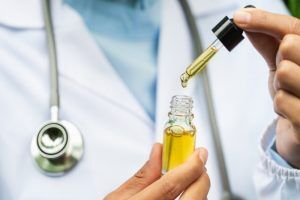 CBD product being tested.