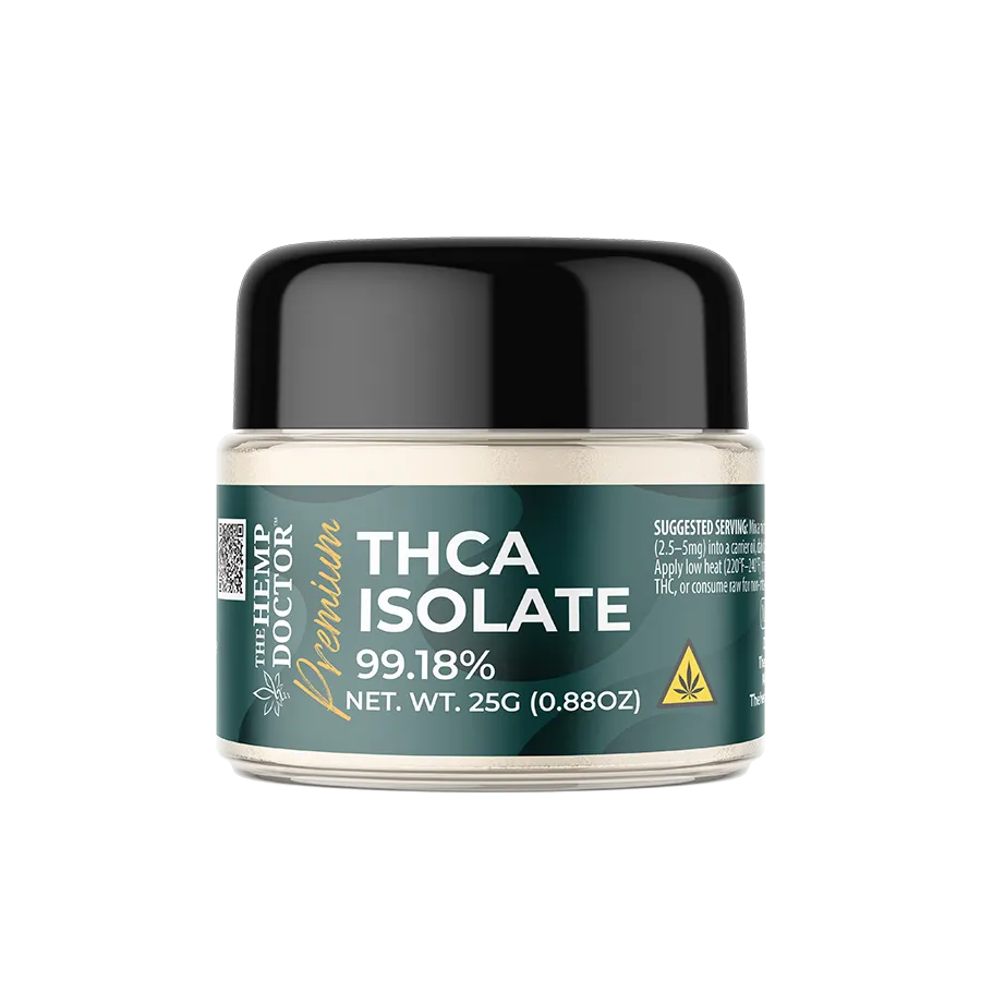 Mock Label THCA ISOLATE 25G THD Premium FRONT