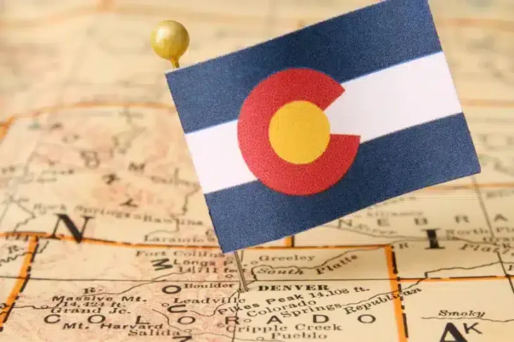 Colorado map for the blog "When Did Colorado Legalize Weed? A Timeline of Events."
