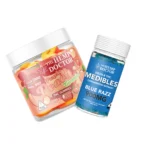 Best-Seller Gummy Duo (60ct) |  Peach | D8/D9 65mg Gummies + | Blue Razz| D8 Medible