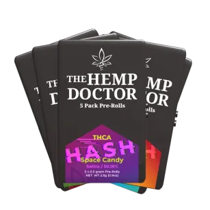 THCA BUBBLE HASH INFUSED PREROLLS | 5-PACK TINS