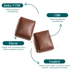 CBD:D9 THC CHOCOLATE BARS | 300MG