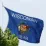 Wisconsin state flag waving outdoors