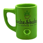 a green novelty mugs