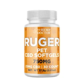 RUGER | PET CBD SOFTGEL CAPSULES | 25MG