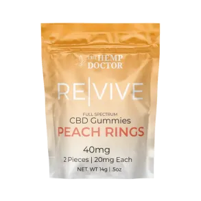 REVIVE | CBD PEACH RING GUMMIES | 20MG