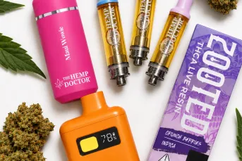 THC vapes and cartridges including disposable vape pens