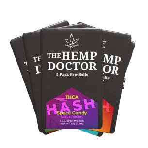 THCA BUBBLE HASH INFUSED PREROLLS | 5-PACK TINS