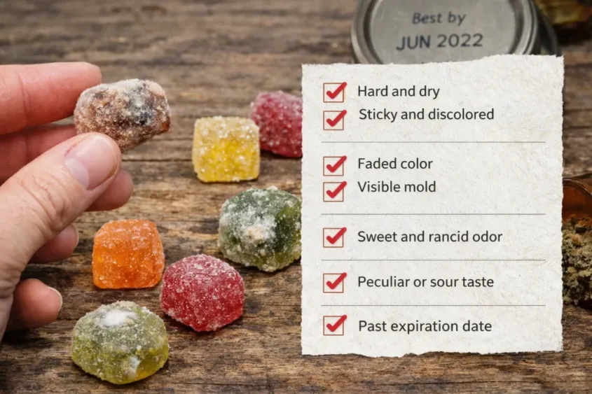 Checklist for spoiled gummy candies